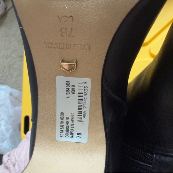 Arezzo Jemma Sleek Black Mid Block Ankle Boot Sz 7 - Picture 9 of 10